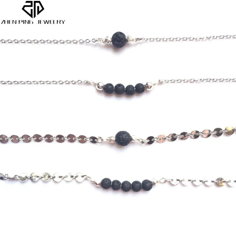 Lava Rock Jewelry Natural Porous and Absorb Diffuser Essential Oil LAVA Therapy Bracelet