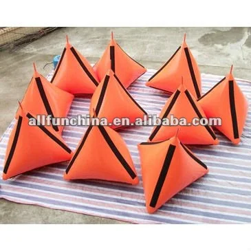 inflatable buoy with replaceable custom logos for boat event advertising