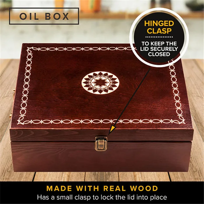Beautiful Large Essential Oil Box - 77 Bottle With 2 Carry Handles - (Holds 5-30ml Holds NOW 1oz With Dropper Tops)