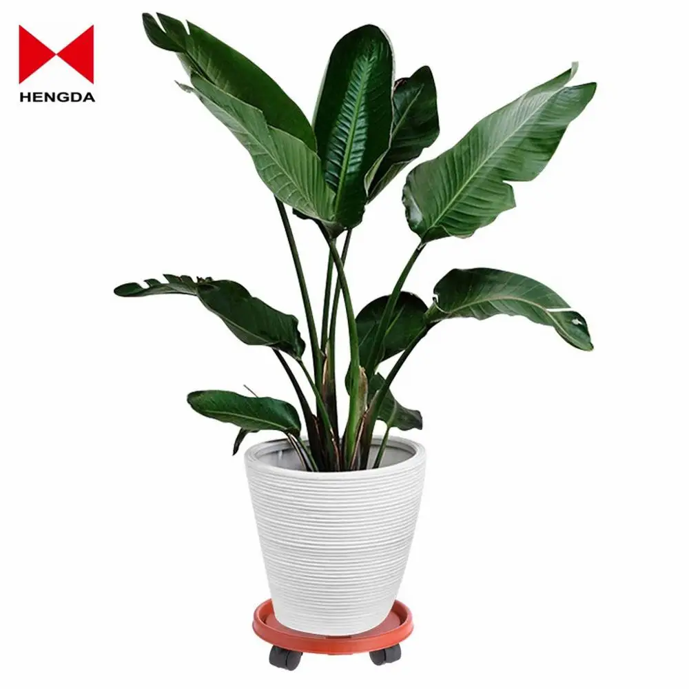 Plant Caddy Flower Pot Rolling Stand Garden Trolley Moving Planter Base 35cm