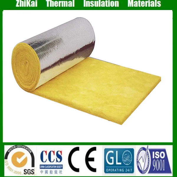 Factory Price soundproof Fiber Glass wool, Faced aluminium foil Glass wool roll
