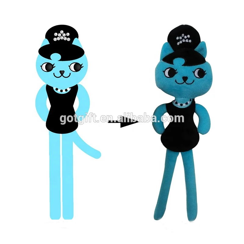 Mini Custom Cute Cat Soft Plush Pussy Toy With Sound