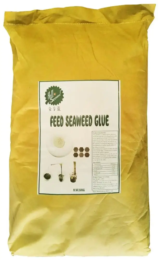 natural algae glue to enhance the stickiness and elasticity of the feed powder