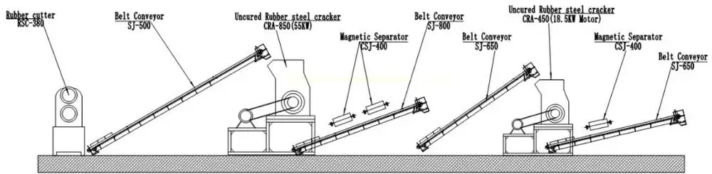 unvulcanized raw rubber steel wire separator machine