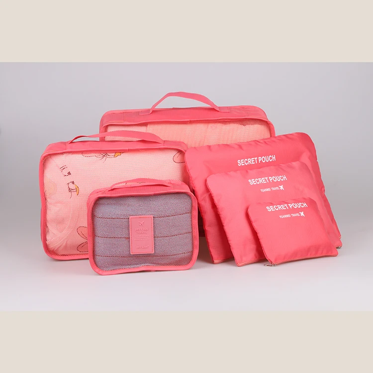 2023 Organizer bag 6 pieces luggage packing cubes travel storage bag
