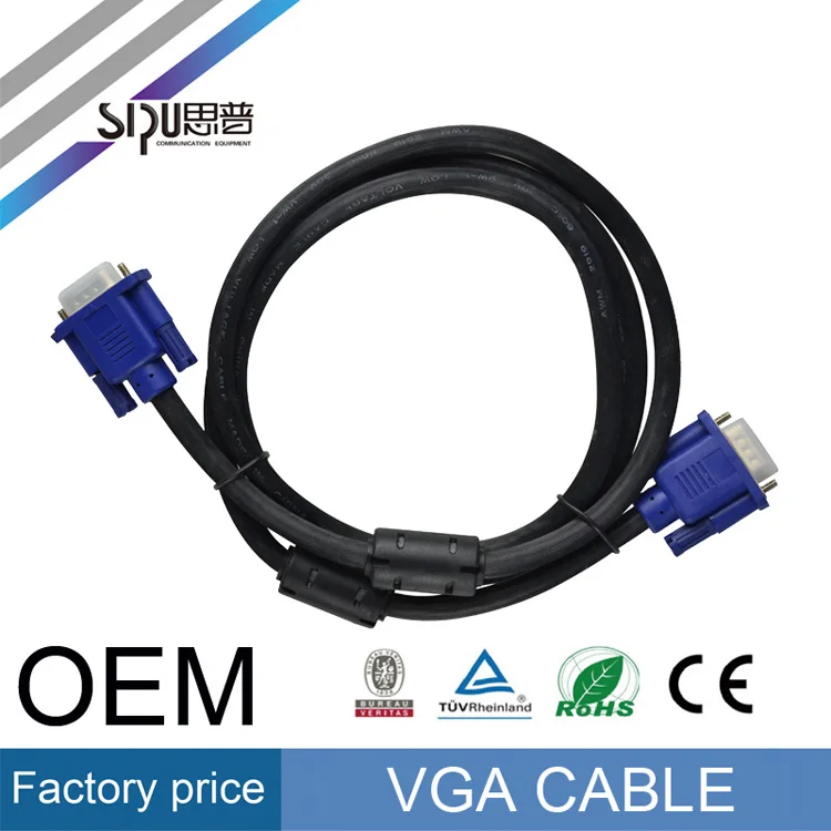 SIPU Лучшее качество VGA Кабель 3 + 6 оптовая 10 м vga между мужчинами кабель лучший кабель vga цены