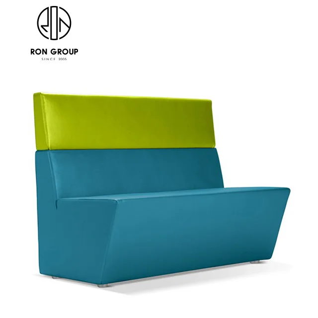 Modern Used Restaurant Furniture Wooden Frame Cafe Bench Seating Luxury PU Leather Pink Booth Sofa