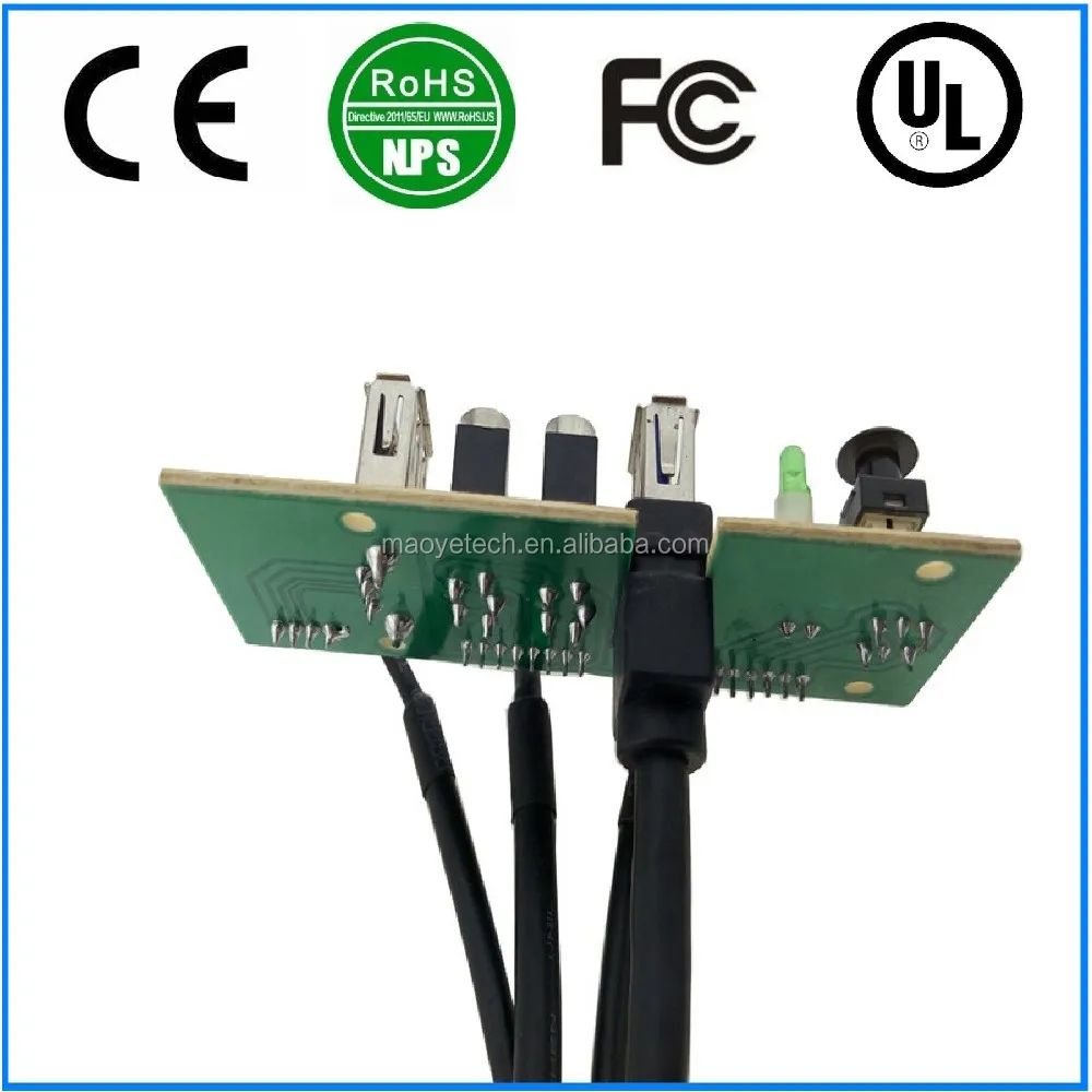 Computer Case Dual USB3.0+USB2.0+LED+Power Switch+HD Audio I/O Front Panel Cable