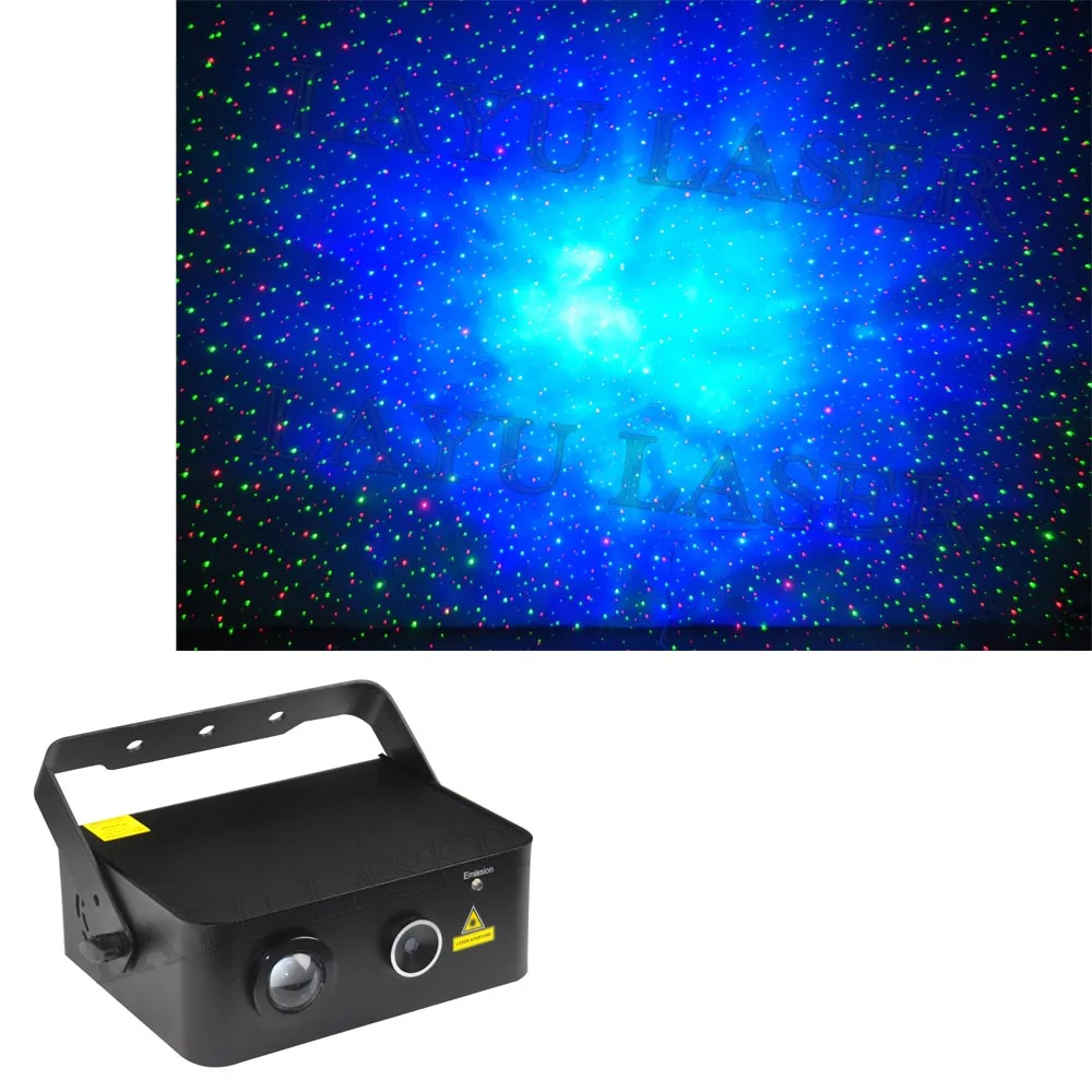 LAYU new items laser + led fantastic patterns cheap price Luz laser R&G stars laser stage light with LED cloud effects