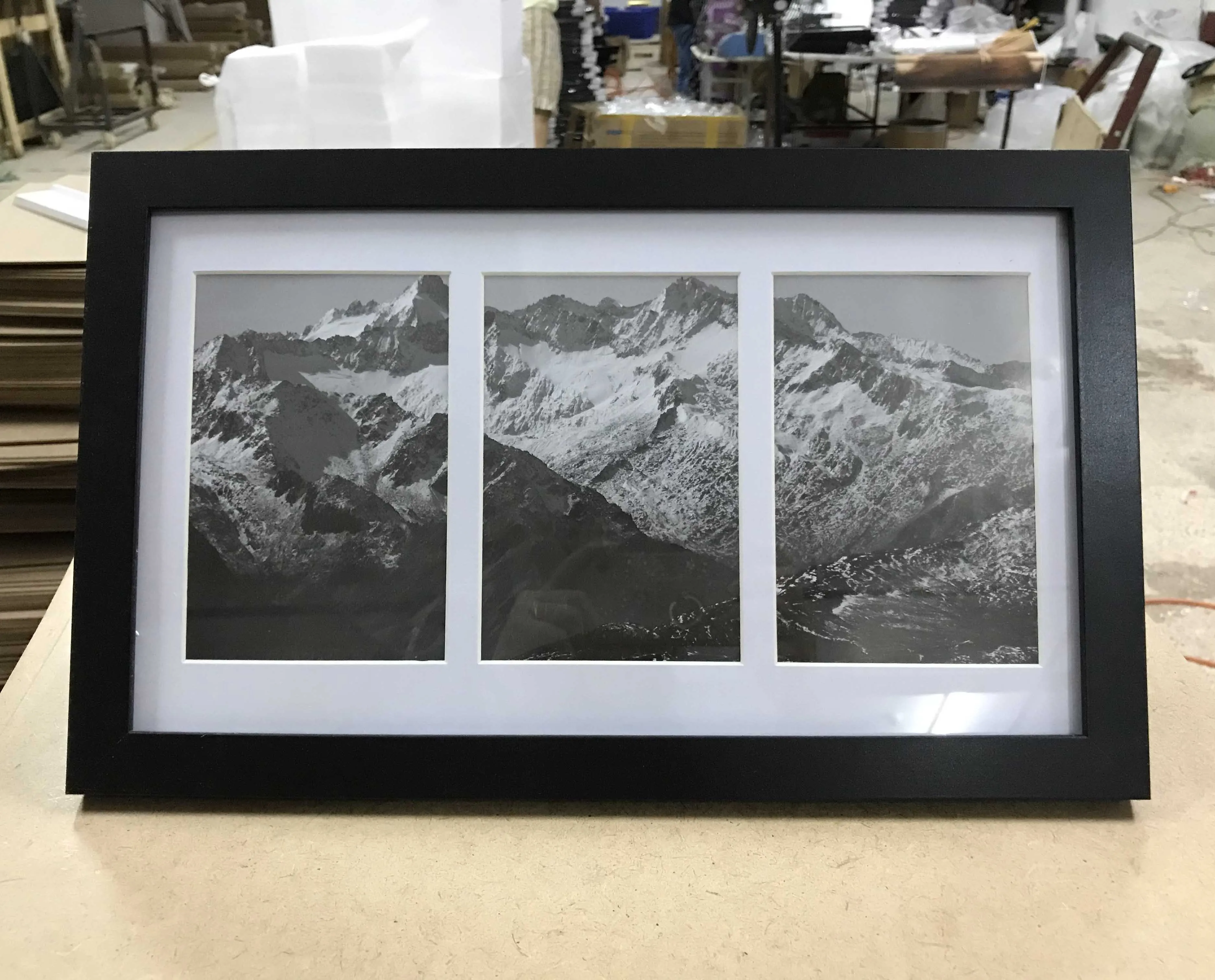 Фоторамка 8x16 дюймов черная фоторамка МДФ 3 фоторамки 5x7 с ковриком