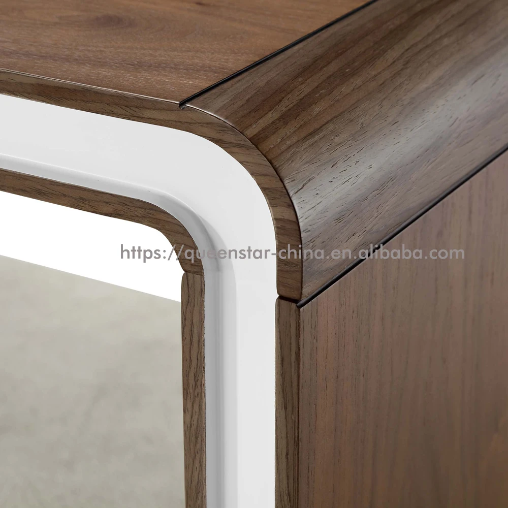 QS-ODJ03 modern office executive desk with pedestal luxury manager desk with drawer with  MDF desktop