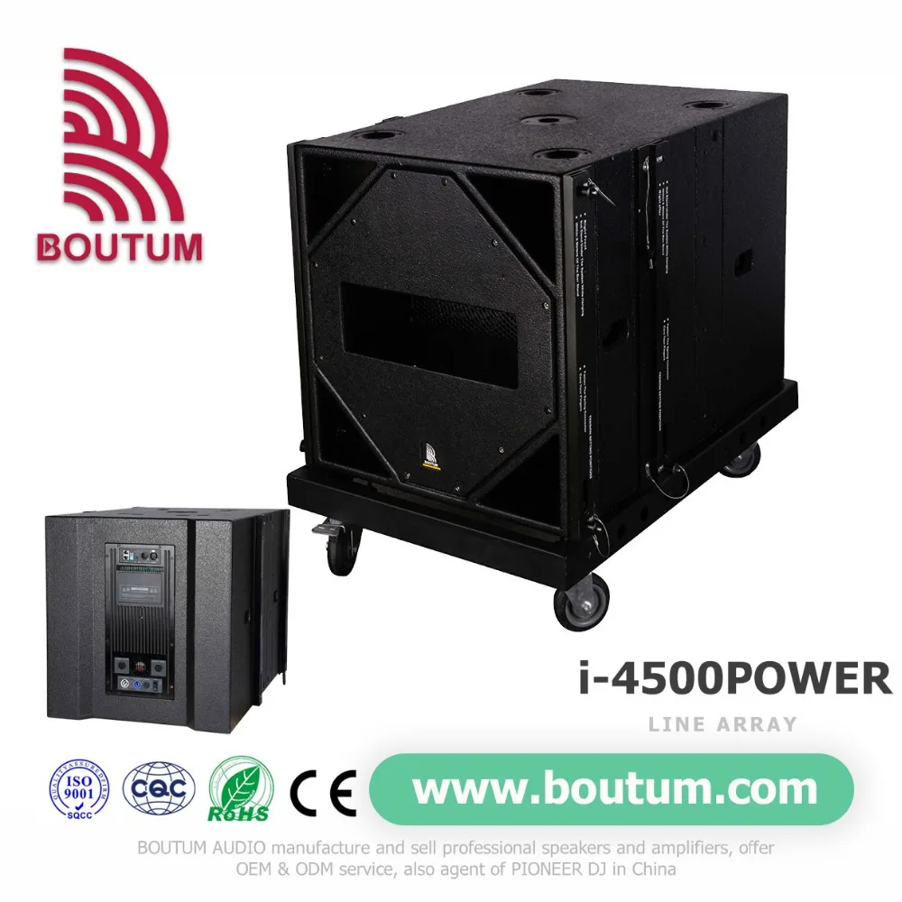 BOUTUM 2-way indoor outdoor active subwoofer speaker sound system professional line array active with DSP