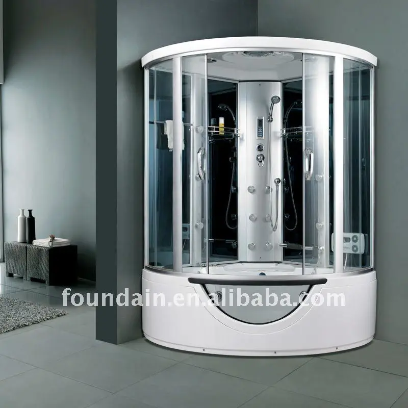 big size shower cabin with steam and surfing