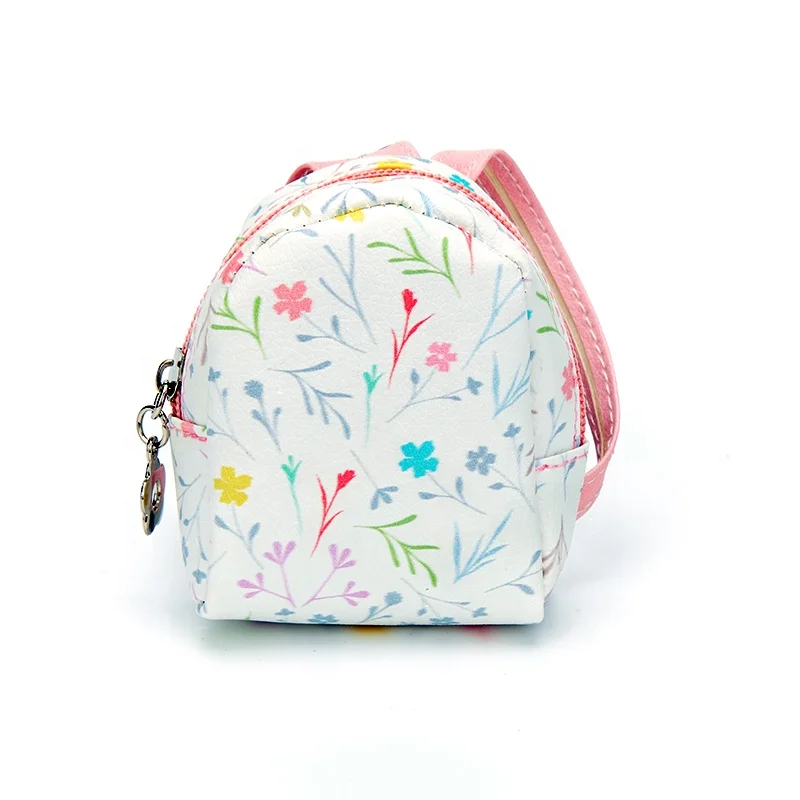 
New Arrival Mini Backpack Style Key Chain Coin Purse Pouch Stylish Fashion Change Key Holder For Women 