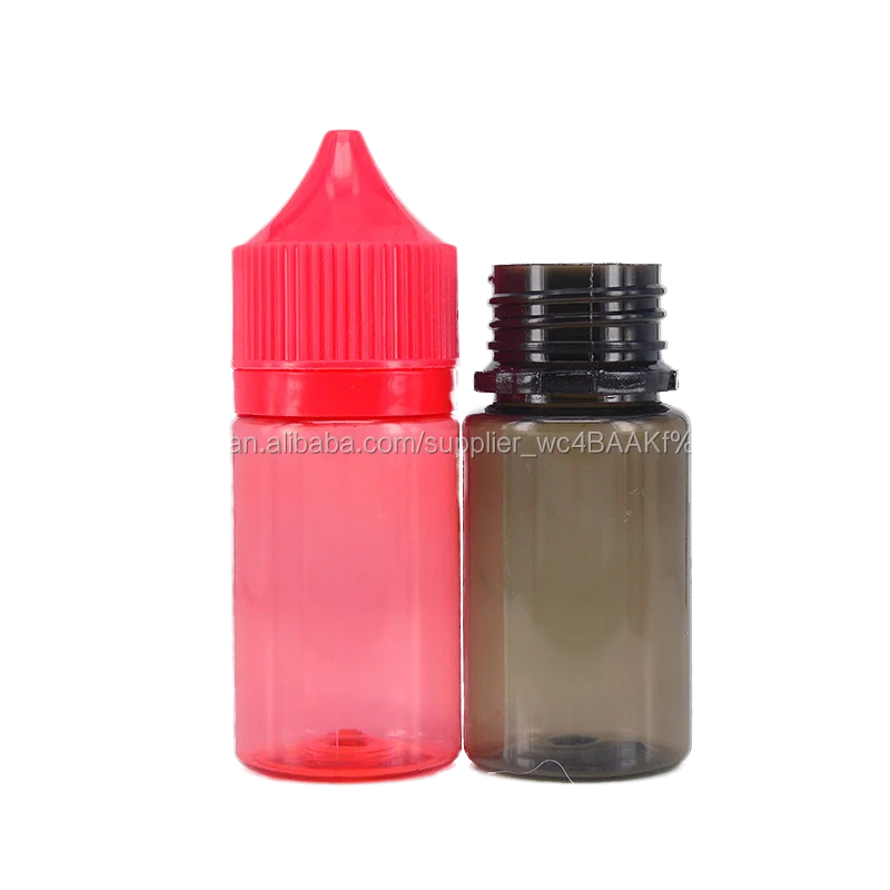 30 мл прозрачный красный черный ПЭТ пластиковая бутылка для e жидкий сок дым масла пара