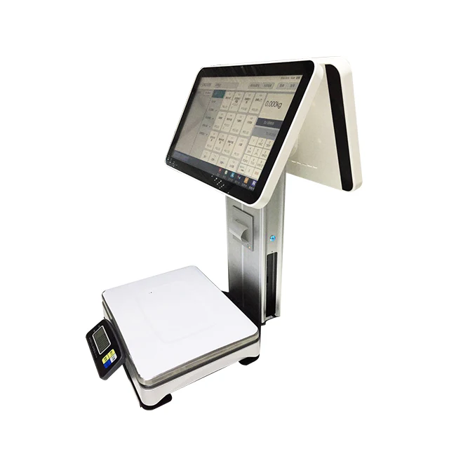 Hot Sale Professional Lower Price Android  15.6 +11.6 inch   pos system Electronic Weighing Scales with Barcode Printer