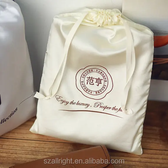 Custom satin drawstring lingerie bag