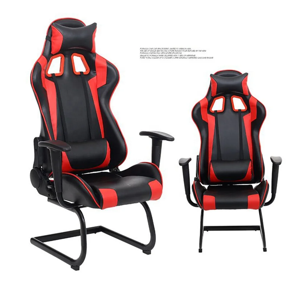 New High Back Racing Car Style Bucket Seat Office Desk Gaming Chair without wheels Chairs For Video Games Rolling Office Chair
