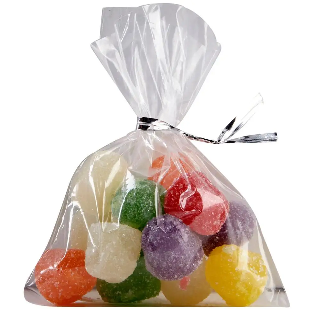 opp plastic heat seal packaging bags cellophane bags for sweets candy biscuits