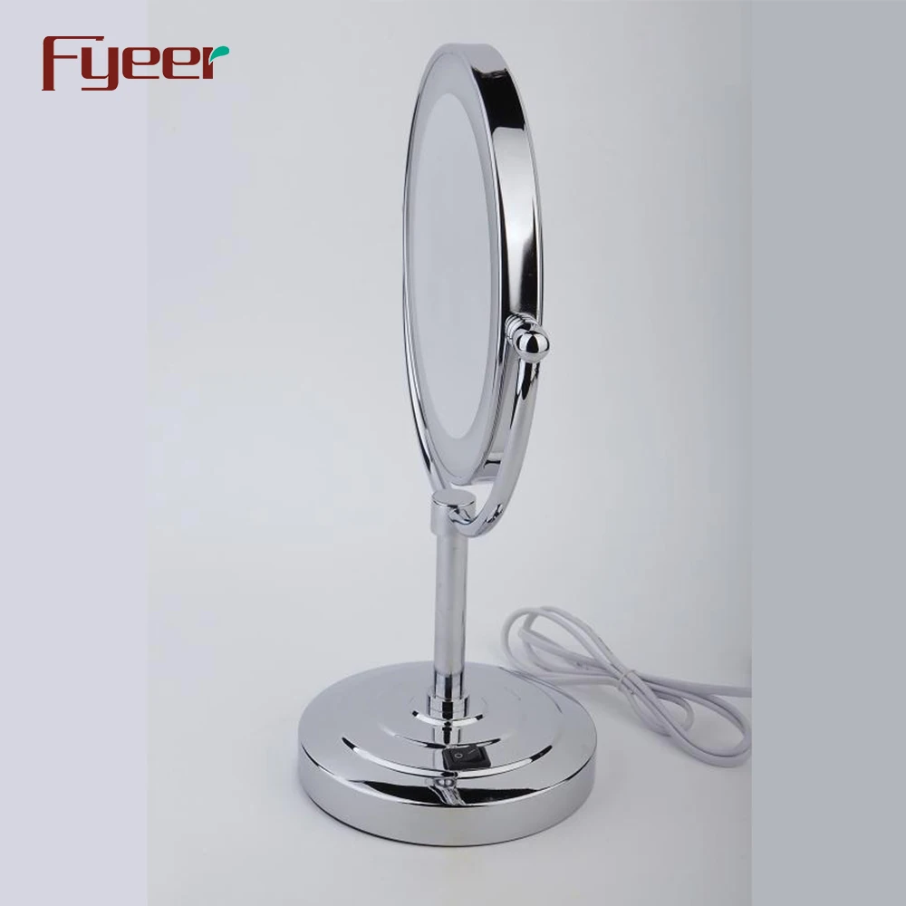 Fyeer Ultra Thin Double Side Cosmetic Table Mirror with Led Light