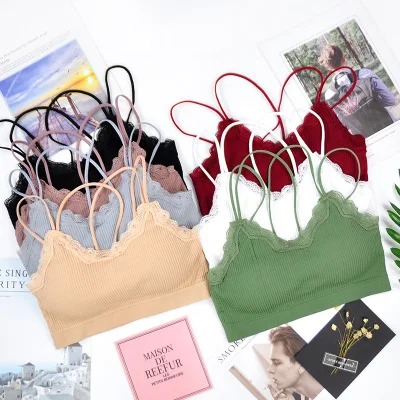 Оптовая продажа, женский спортивный бесшовный кружевной бюстгальтер с чашками пуш-ап