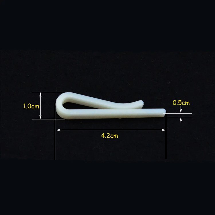 High Quality Small 4.2*1.0*0.5cm U-shape Shirt Plastic Clips For Shirt Packing