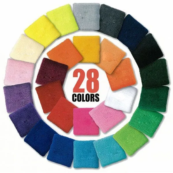 Sweat band Terry Cloth Cotton Wrist SweatBand Sports Yoga Workout Running