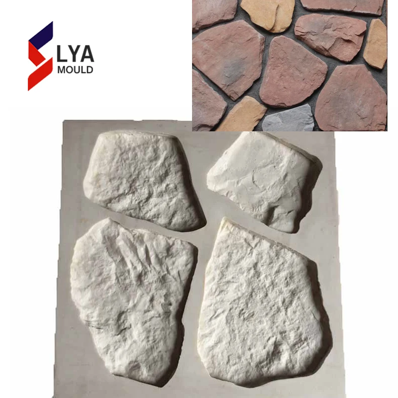 veneer silicone rubber 3d wall panel molds for production artificial stone