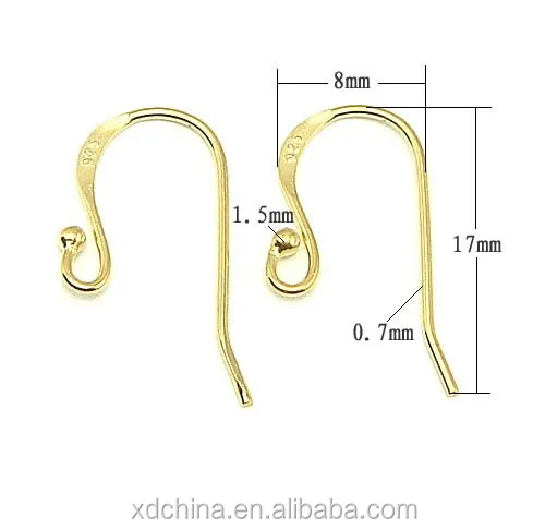XD P026 925 sterling silver ball earring hooks shop for earrings  925 sterling silver ear hook