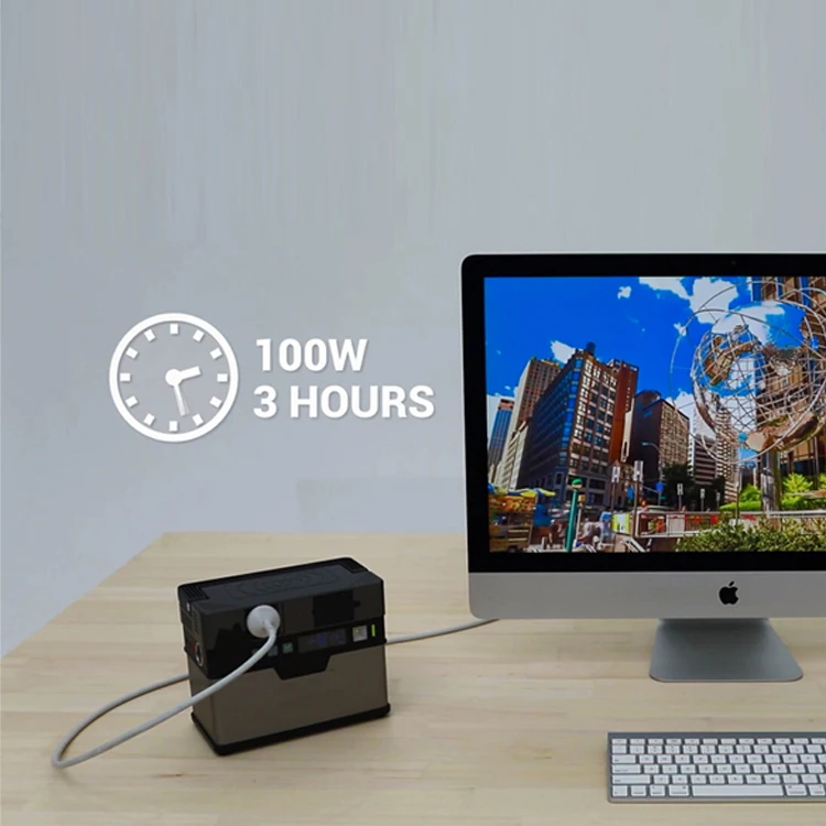 
Outdoor Using solar portable power station with high capacity 100,500mAh (372WH) Built-in Qi Wireless Charging 