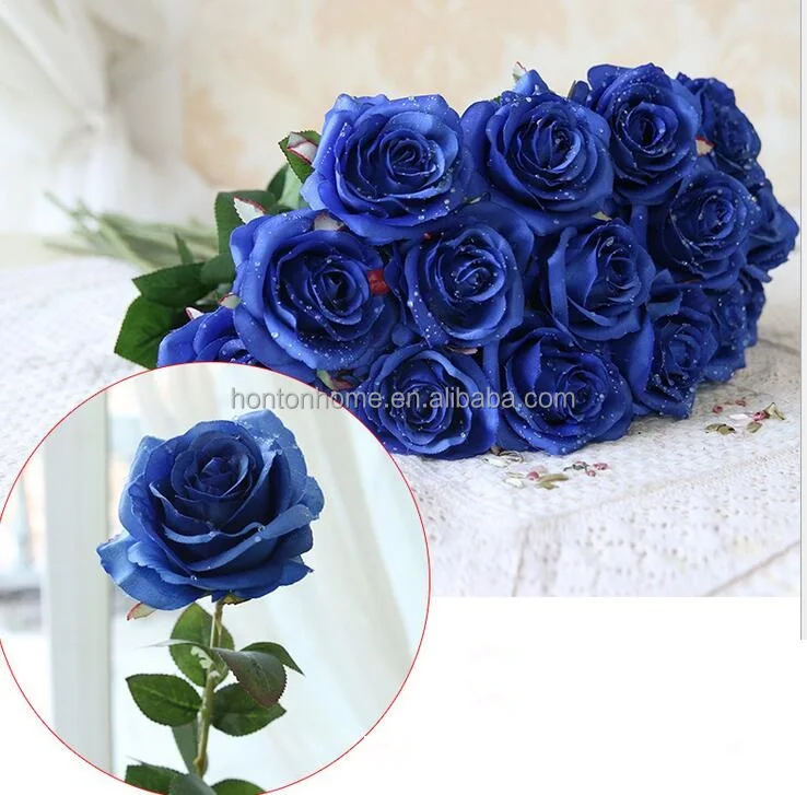 Water drop Rose Silk Craft Flowers artificial  Flowers For Wedding home Decoration 8 Color Cheap Sale HR019