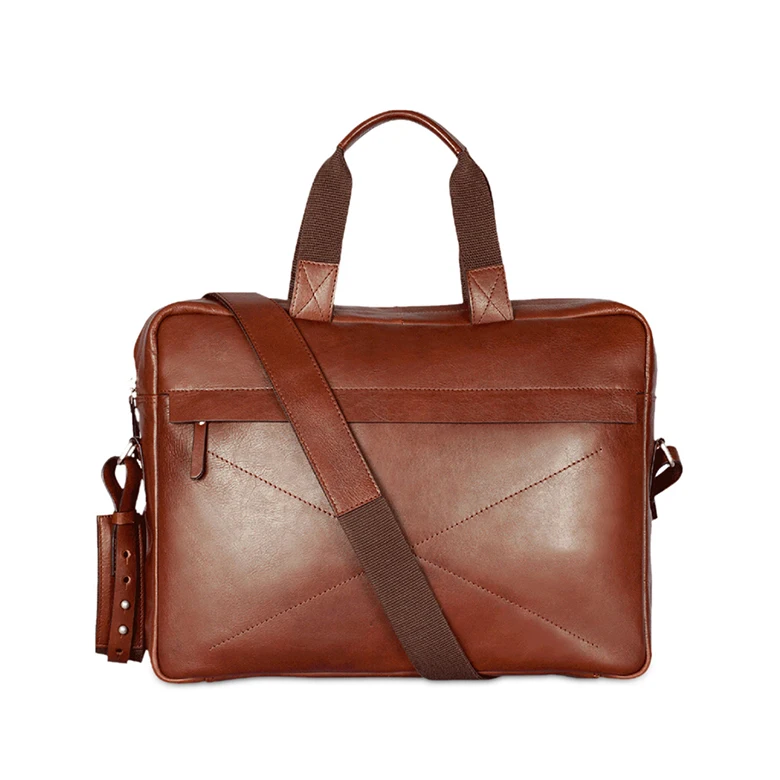Hot sale best price fashion luxury dark brown office business 15 briefcase laptop bag for men