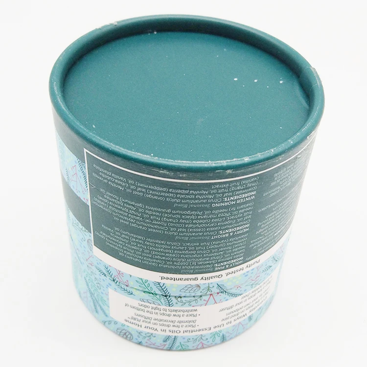 Custom Printed Essential Oil Storage Tube Packaging Rigid Paper Cardboard Luxury Round Gift Cylinder Perfume Box With Lid