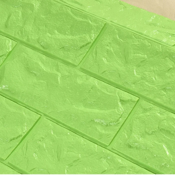
China low price washable 3d foam brick texture PVC wall paper sticker 