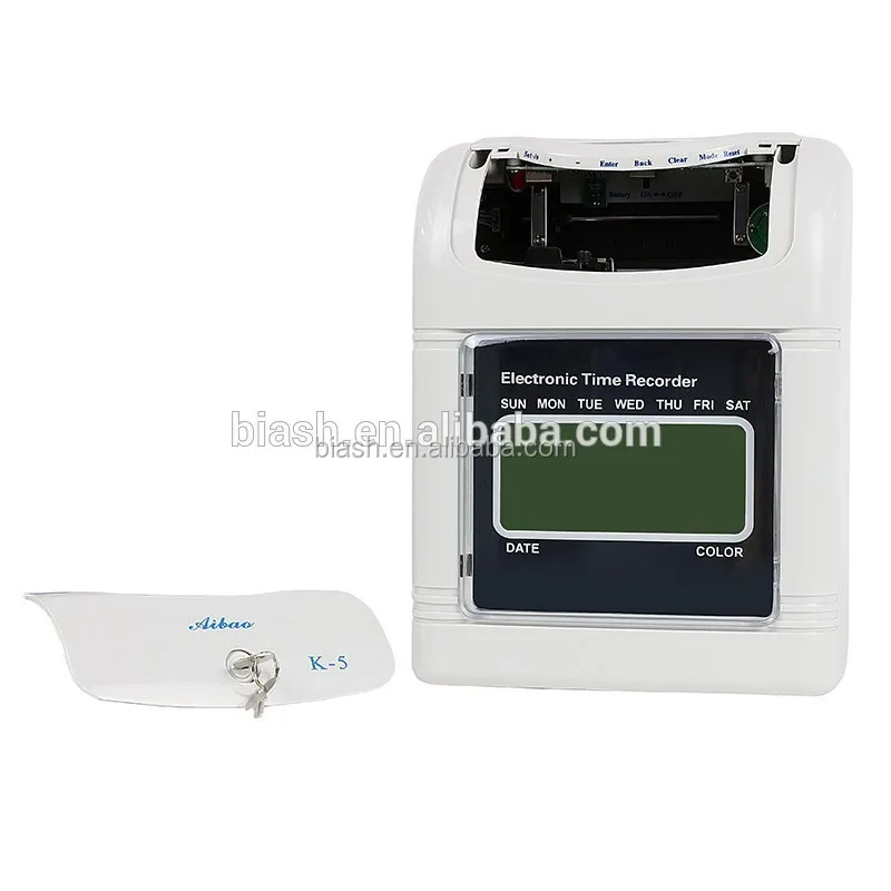 Hot selling bundy clock time recorder with built-in battery and simple operation