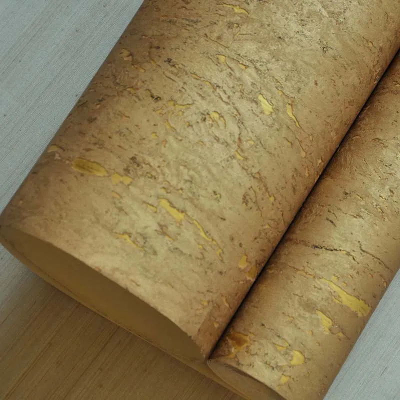 2018 New Style Of Luxury Hotel And Restaurant Golden Cork Wallpaper For Walls Design