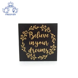 Tastefully designed and crafted box sign to match your country style home decor, wooden block with golden words