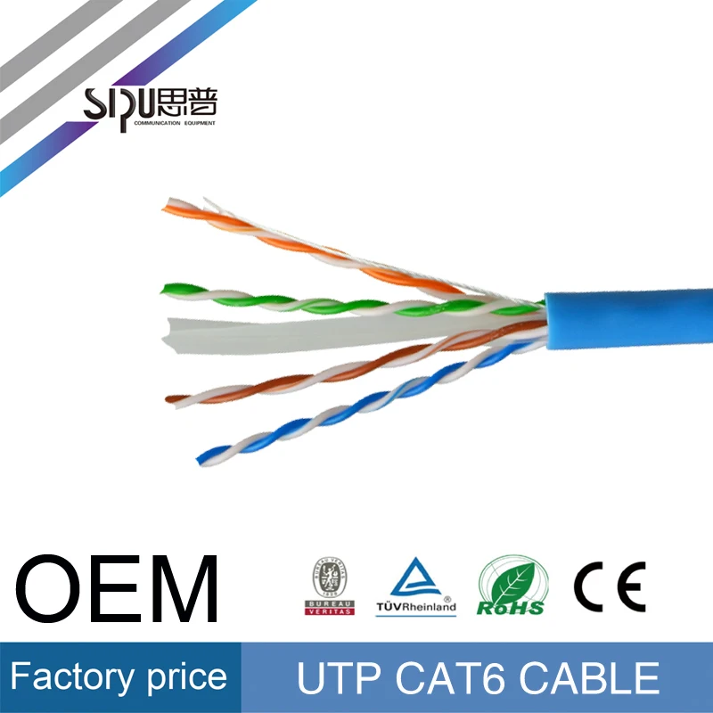 SIPU высокоскоростной RG45 кабель utp cat6 lan кабель 4 пара 23 AWG CE/ROZH утвержденный сделано в китае