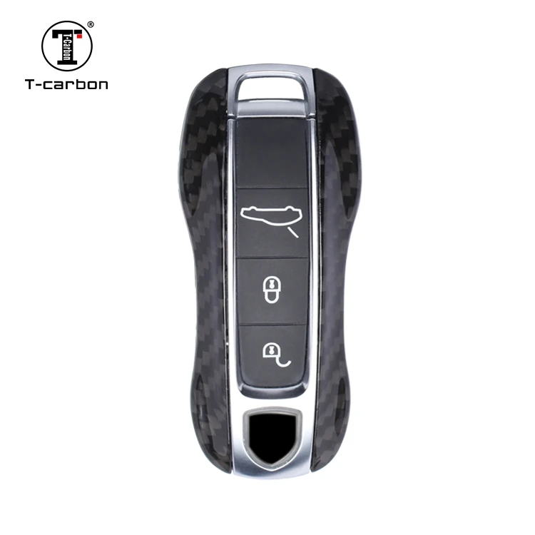 Чехол для ключа из углеродного волокна T-carbon, чехол для ключа, чехол для ключа, подходит для нового porsche