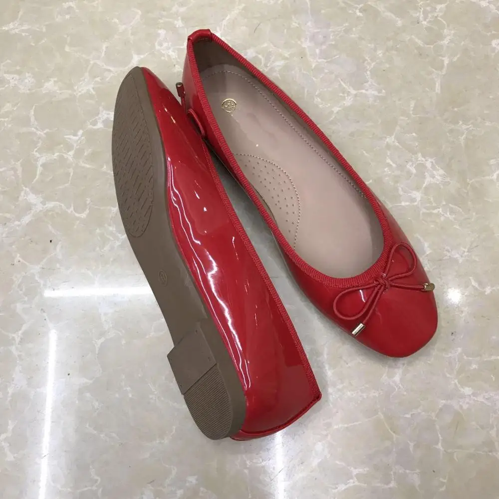 Office lady red ballet pointe outdoor pumps shoes for sale