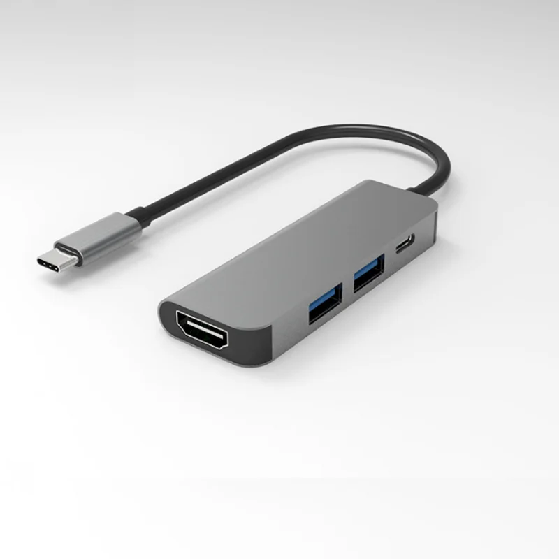 
High quality New mini aluminum USB type C to USB3.0 HD PD multi hub 