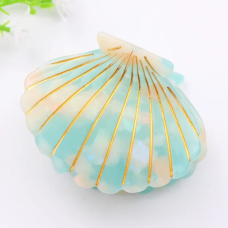 2019 Women Accessories Shell Shape Hair Clips For Women Acrylic Hair Claw