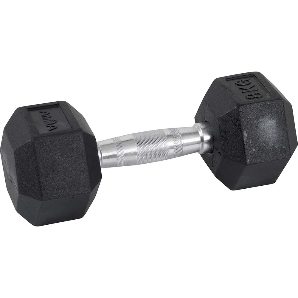 Резиновые гантели с шестигранным покрытием, оборудование для фитнеса, тренажерного зала, шестигранные гантели с резиновым покрытием