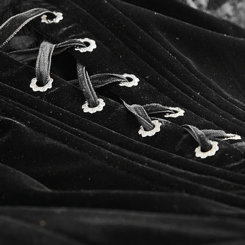 PUNK RAVE Q-273 Velvet Gothic Lolita Party Evening Dress