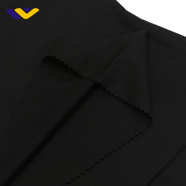 Cotton fabric black twill custom men manufacturer prices names types weight160g T-shirt sports fabric
