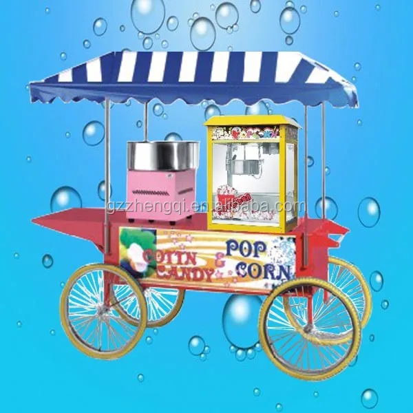 Hot Sale Cotton Candy Machine And Popcorn Machine Food Cart Price