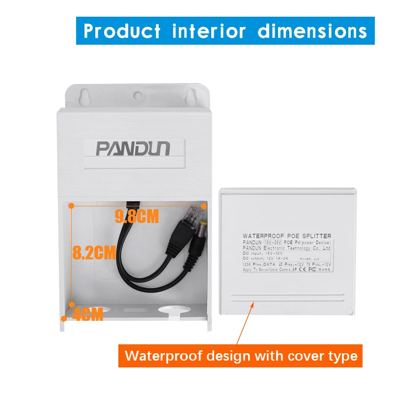 CCTV Monitor camera waterproof box POE Splitter module separator Integrated power type no-standard 24V 24v power supply