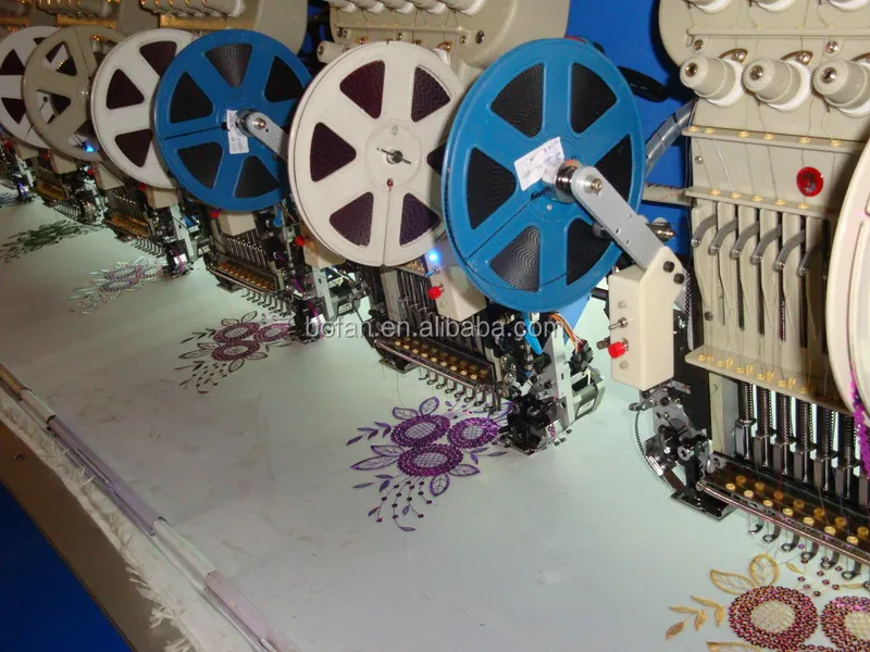 multi head sequin embroidery machine for sequin applique design on shoes