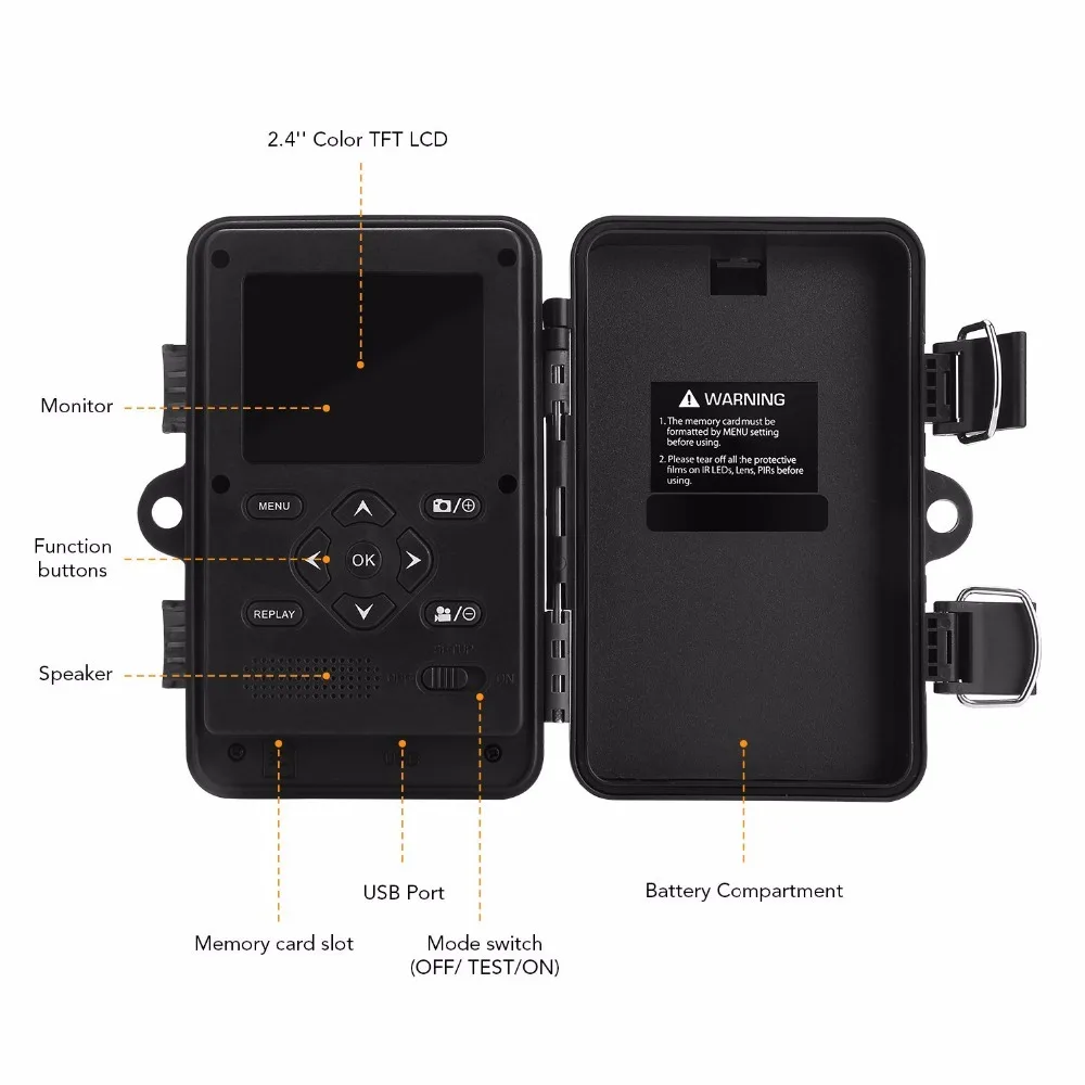 HD 1080p waterproof hunting trail camera Hdking Hotselling Farm Video Digital Security Night Vision hunting camera 720p
