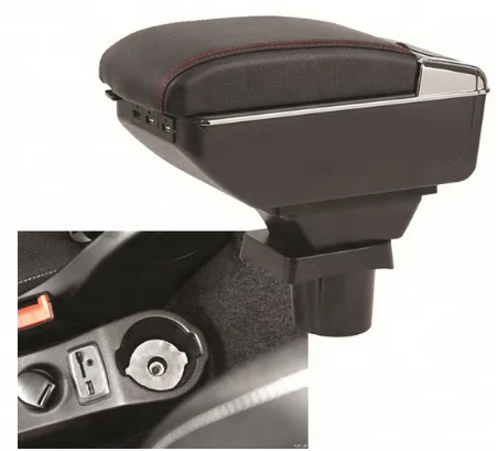 Japan Sunny/Versa armrest box PU Leather central Store content box